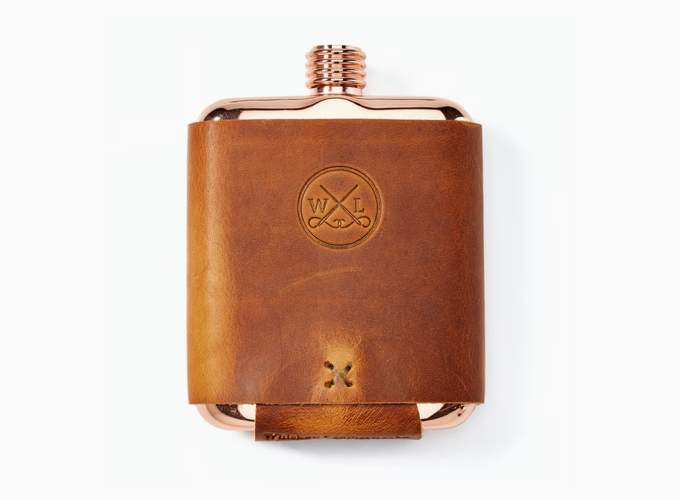 LEATHER WRAPPED FLASK
