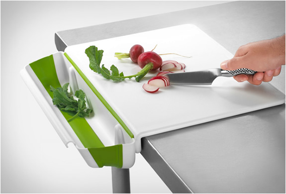 Cutting Board With Collapsible Bin | Image
