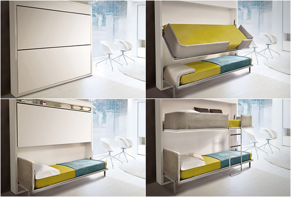 PULL-DOWN BUNK BED | BY GIULIO MANZONI | Image
