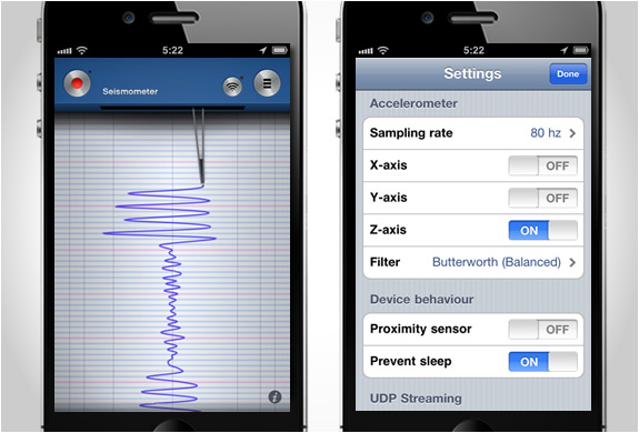 Seismometer Iphone App | Image