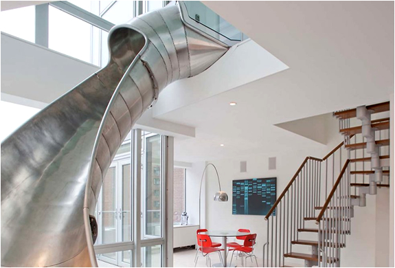 DUPLEX APARTMENT IN NY WITH A SLIDE | BY TURETT COLLABORATIVE ARCHITECTS | Image
