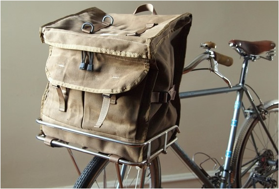 Waxed Porteur Rack Pack | By Laplander Bags | Image