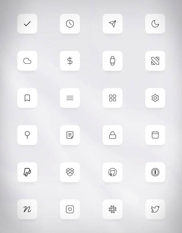 Minimal Black /& White iOS14 App Icons Pack of 42