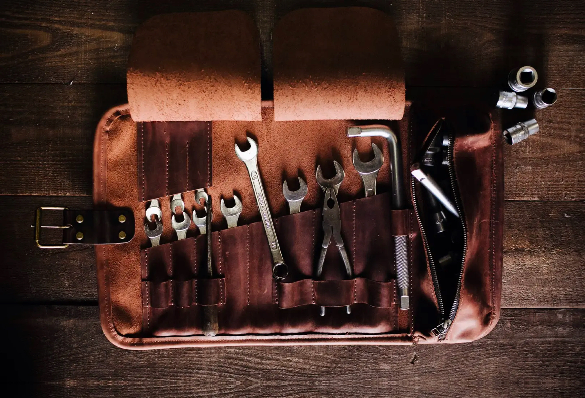Kruk Garage Leather Tool Roll | Image