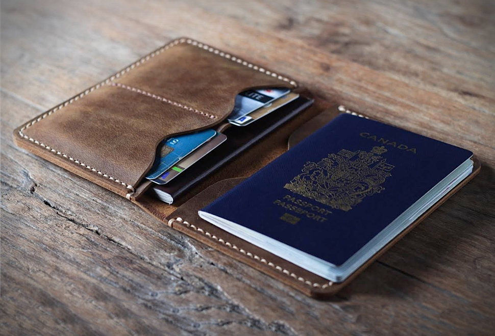 PERSONALIZED LEATHER PASSPORT WALLET | Image