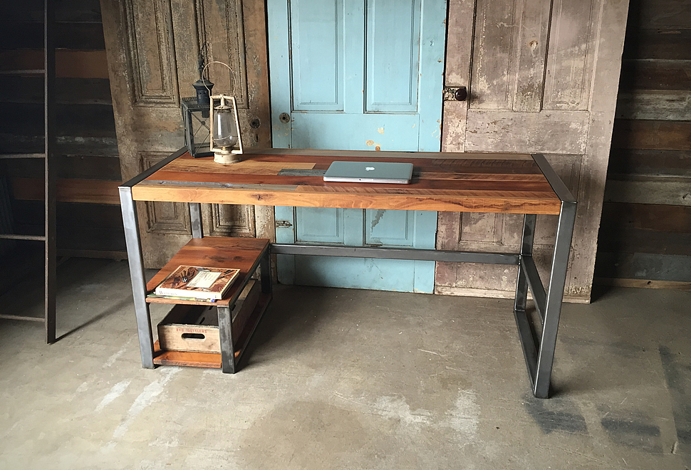 Reclaimed Wood Patchwork Desk | Image