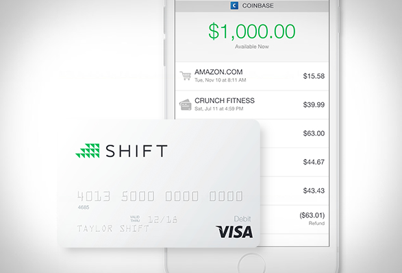 bitcoin debit card shift