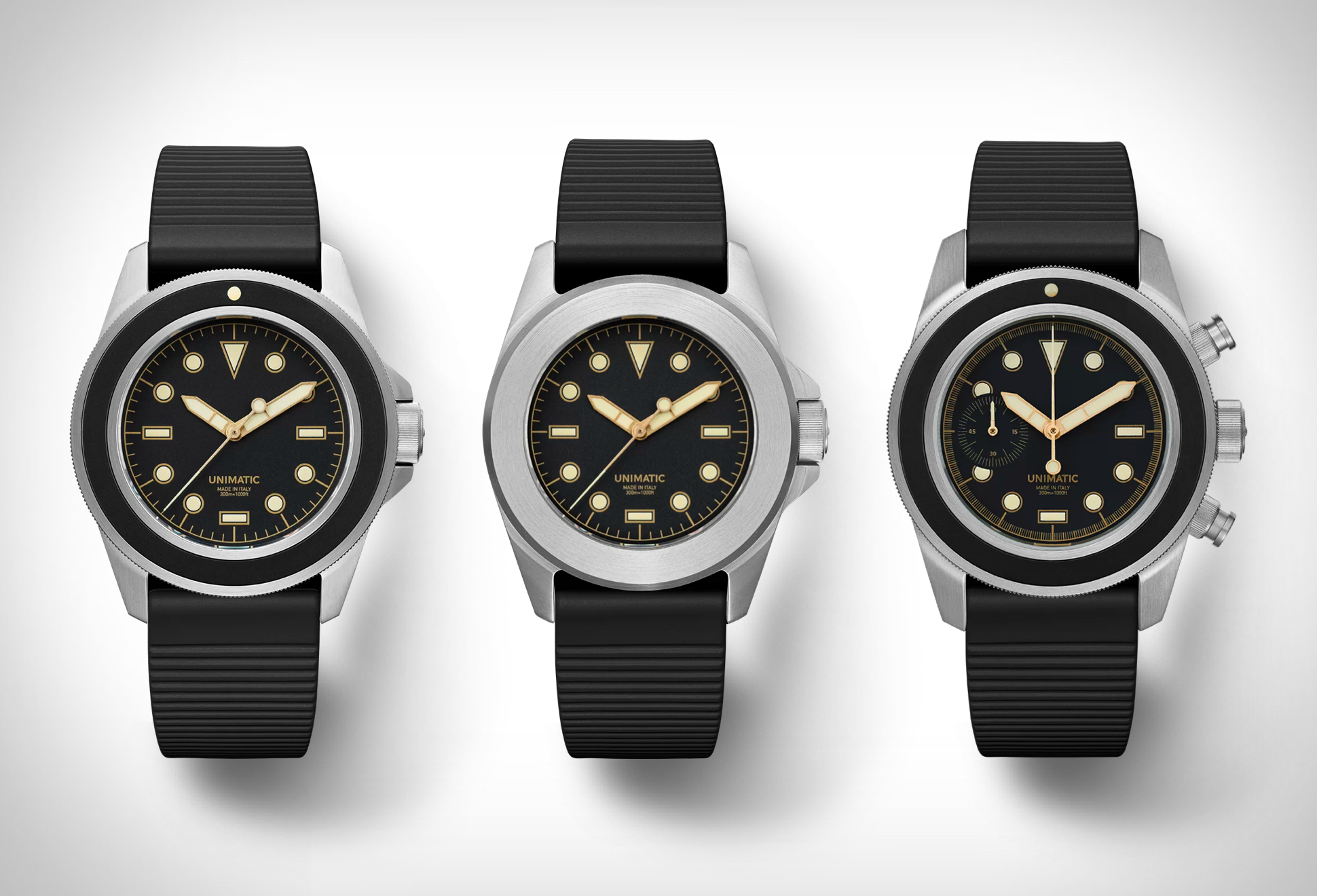 Unimatic Series 8 Black Watches | Image
